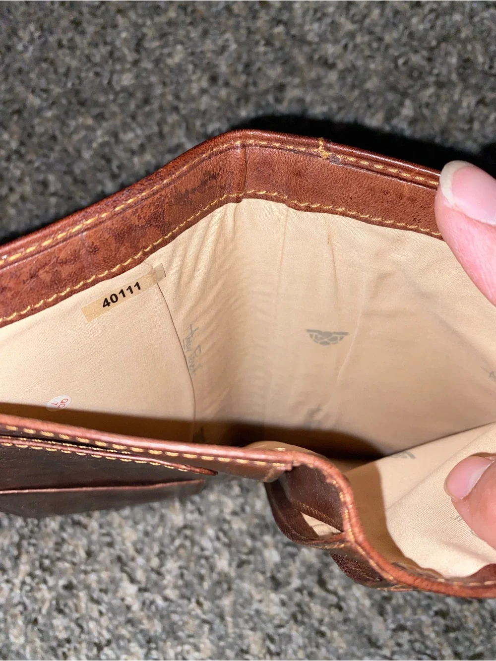 Men's Brown Leather Bifold Wallet -